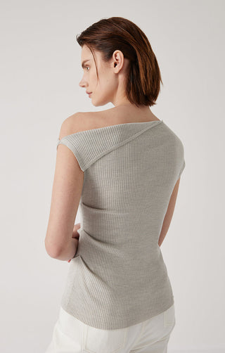 Women's woolen silk rotator cuff top