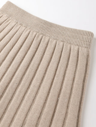 Cashmere fine sequin Ribbed Knit Skirt - serathinan 