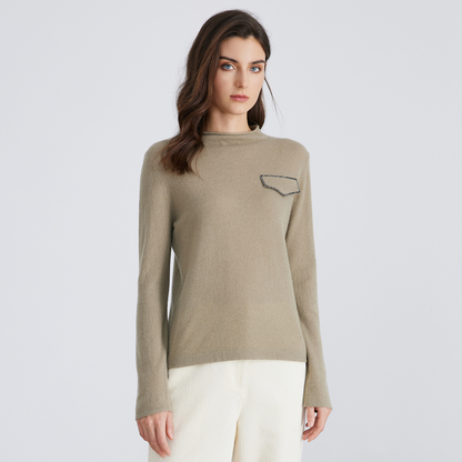 Women's 94% Cashmere Wool  Pullover Knitted Top BC799