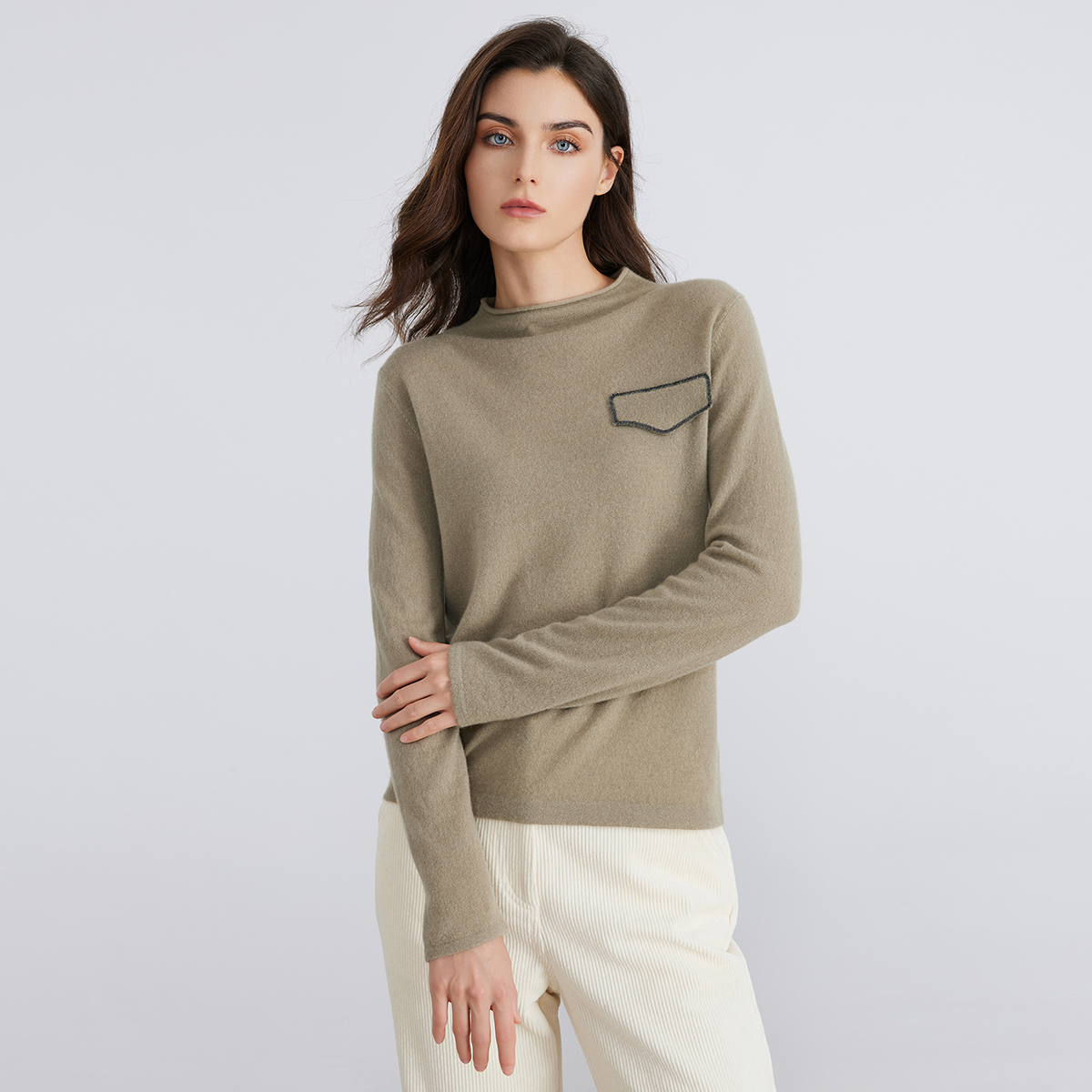 Women's 94% Cashmere Wool  Pullover Knitted Top BC799