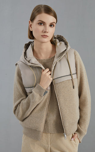 Cashmere Blend Down Vest Jacket