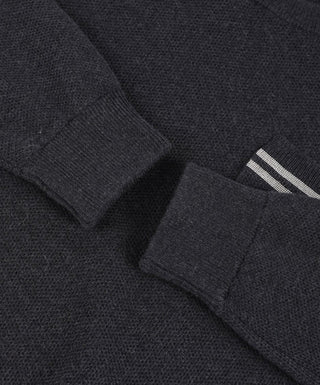 Wool Knit Sweater with Dual Stripe Pocket Detail