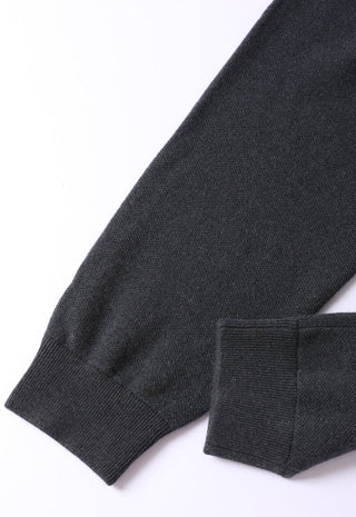 Wool Knit Trousers with Beaded Chain