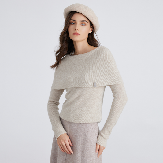 Women's 94% Cashmere Pullover Knitted Sweater