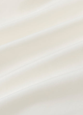 Ivory quilted down fabric panel with stitched channels