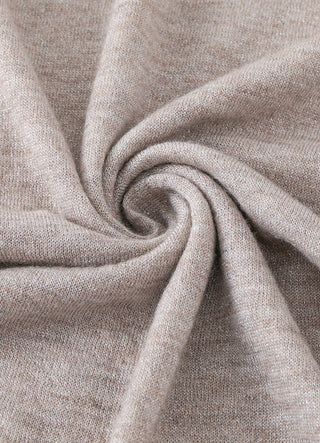 Wool Blend Sleeveless Mock-Neck Metallic Knit Top