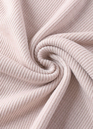 Wool Women's V-Neck Half Sleeve Ribbed Top