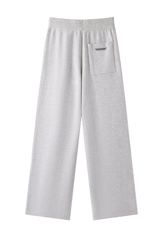 Cashmere Knit Pants with Beaded Details