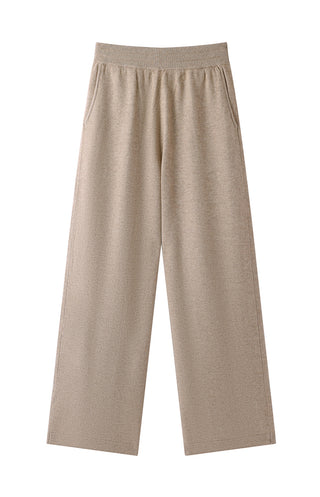 Cashmere Knit Pants with Beaded Details