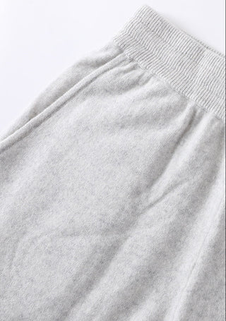 Cashmere Knit Pants with Beaded Details
