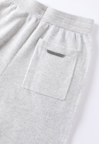 Cashmere Knit Pants with Beaded Details