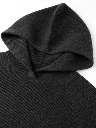 Wool Knit Hooded With Layered-Cuff - serathinan 
