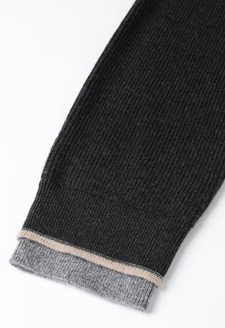 Wool Knit Hooded With Layered-Cuff - serathinan 