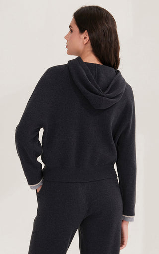 Wool Knit Hooded With Layered-Cuff - serathinan 