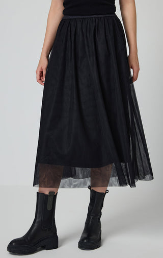 100% Pure Cashmere Layered Tulle Skirt