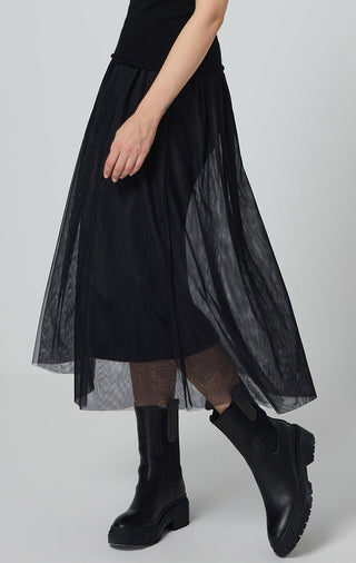 Cashmere Layered Tulle Skirt - serathinan 