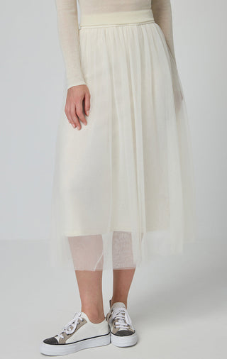 Cashmere Layered Tulle Skirt - serathinan 
