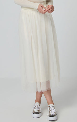 Cashmere Layered Tulle Skirt - serathinan 