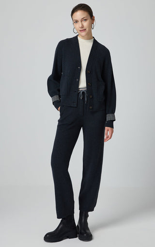 Wool V-Neck Button Cardigan - serathinan 