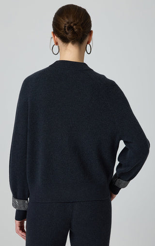 Wool V-Neck Button Cardigan - serathinan 