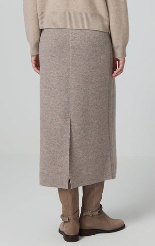 Cashmere-Wool Blend Knit Skirt - serathinan 