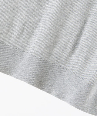 Linen-Silk Blend Half-Zip Polo Knit Top