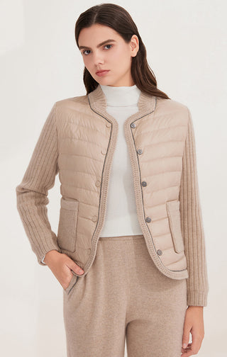Women's Cashmere & Goose Down Knit Jacket