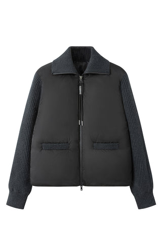 Wool-Blend Hooded Down Vest