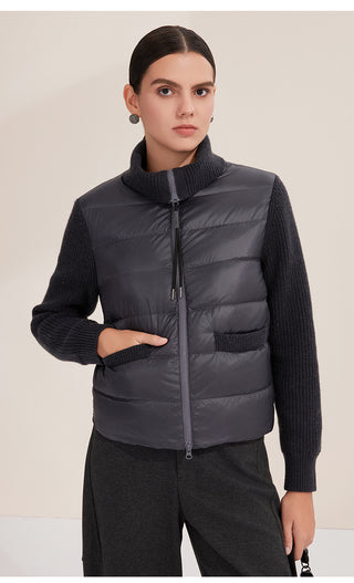 Wool-Blend Hooded Down Vest