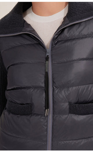 Wool-Blend Hooded Down Vest