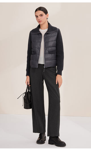Wool-Blend Hooded Down Vest