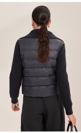 Wool-Blend Hooded Down Vest