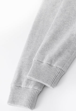 Cashmere & Goose Down Hooded Knit Jacket