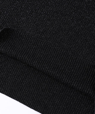 Sleeveless Wool Blend Top with Subtle Sparkle