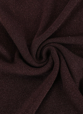 Brown knit fabric close-up showing fine texture and soft drape