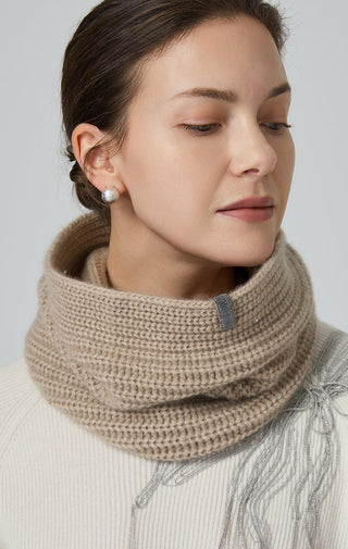 100% Pure Cashmere Ribbed Neck Warmer
