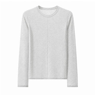 Wool Blend Chain-Detail Crew-Neck Knit Top