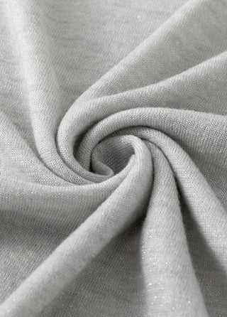 Wool Blend Chain-Detail Crew-Neck Knit Top