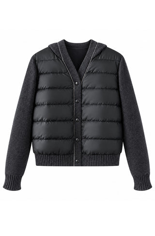 Cashmere & Goose Down Hooded Jacket