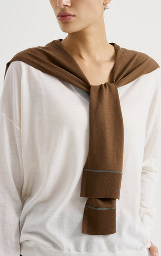 Wool Knit Cape Scarf