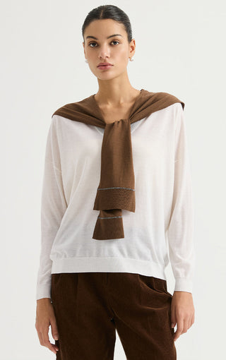 Wool Knit Cape Scarf