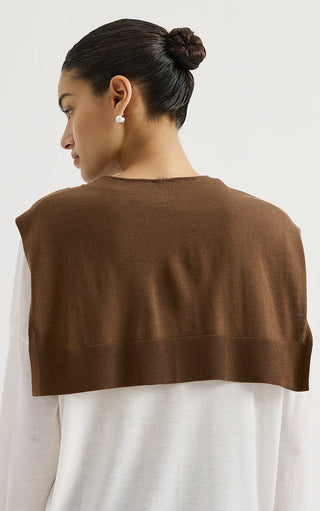 Wool Knit Cape Scarf