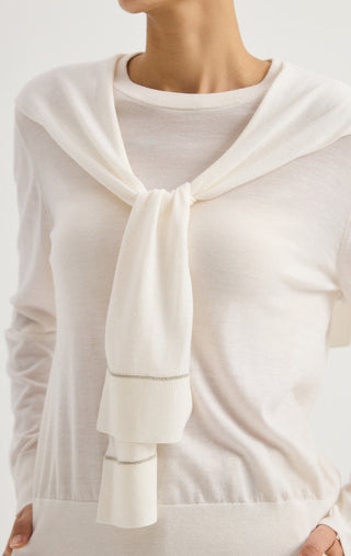 Wool Knit Cape Scarf