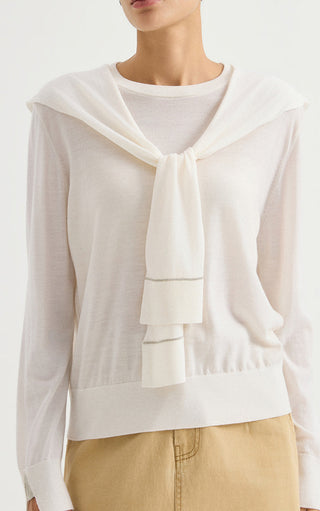 Wool Knit Cape Scarf