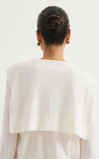 Wool Knit Cape Scarf