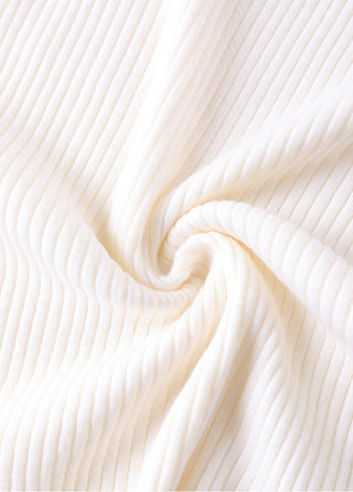 Wool Ribbed Zip Polo Sweater with Shimmer Pull