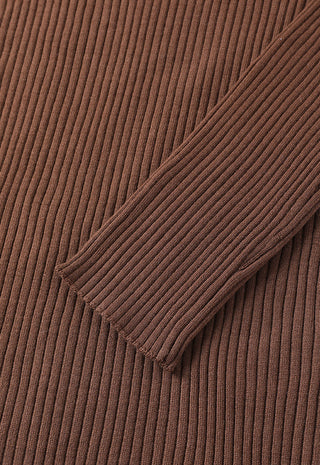 Wool Ribbed Zip Polo Sweater with Shimmer Pull