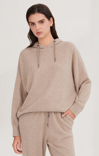 100% Cashmere Women's Loose Hoodie