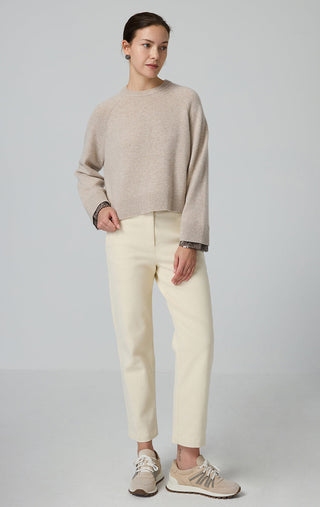 Sequin-Cuff Wool Knit Sweater - serathinan 