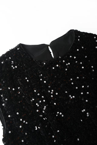 Women’s Sequin Panel Chiffon Dress